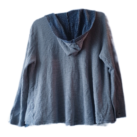 HABITAT Hoodie Blue Stripes and Abstract - Picture 2 of 2